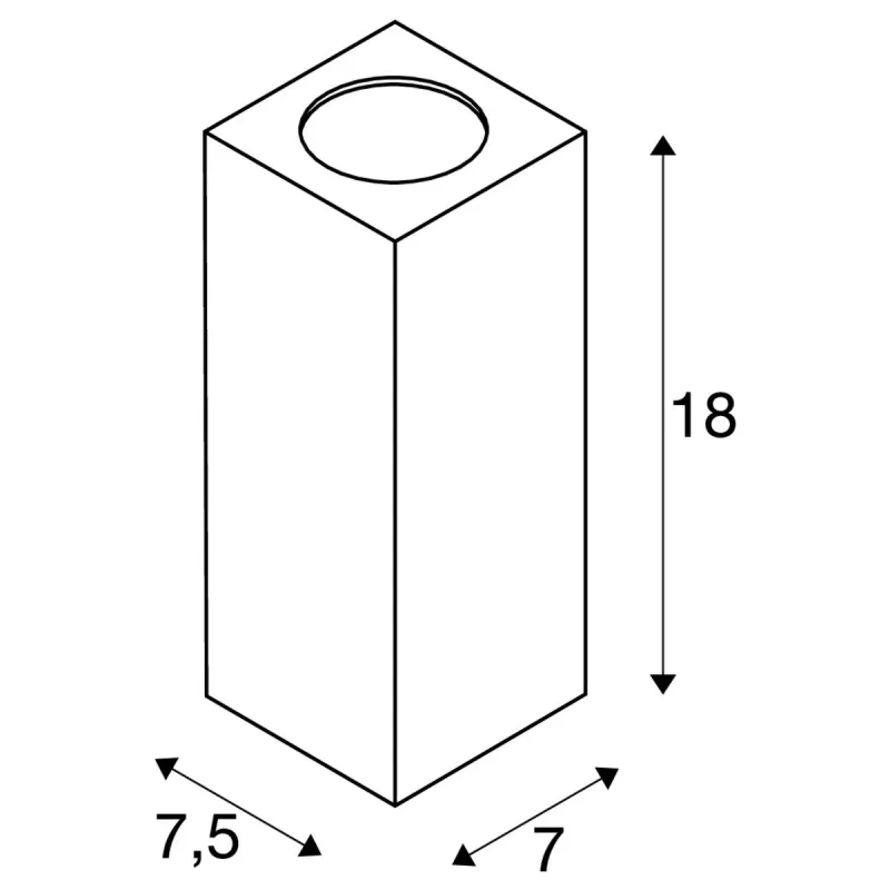 THEO, applique extérieure, anthracite, GU10/QPAR51, 35W max, IP44