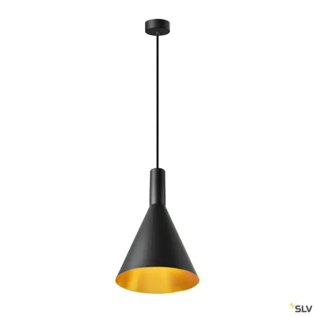 PHELIA 30, suspension intérieure, Ø 28 cm, noir/doré, E27, 23W max