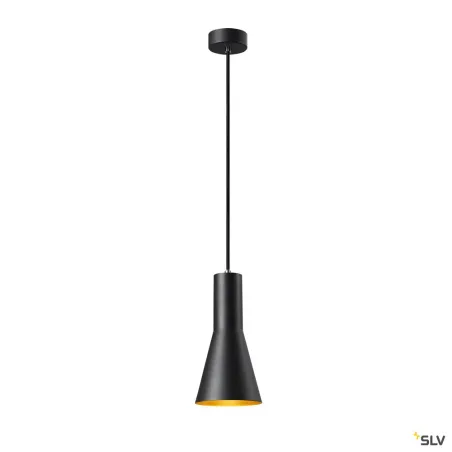 PHELIA 10, suspension intérieure, Ø 13 cm, noir/doré, E27, 23W max