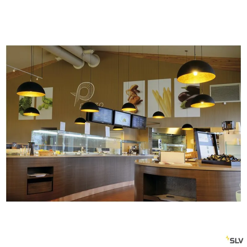 FORCHINI 50, suspension intérieure, Ø 50 cm, noir/or, E27, 40W max