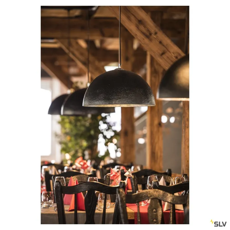 FORCHINI 50, suspension intérieure, Ø 50 cm, noir/or, E27, 40W max