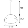 FORCHINI 50, suspension intérieure, Ø 50 cm, noir/or, E27, 40W max
