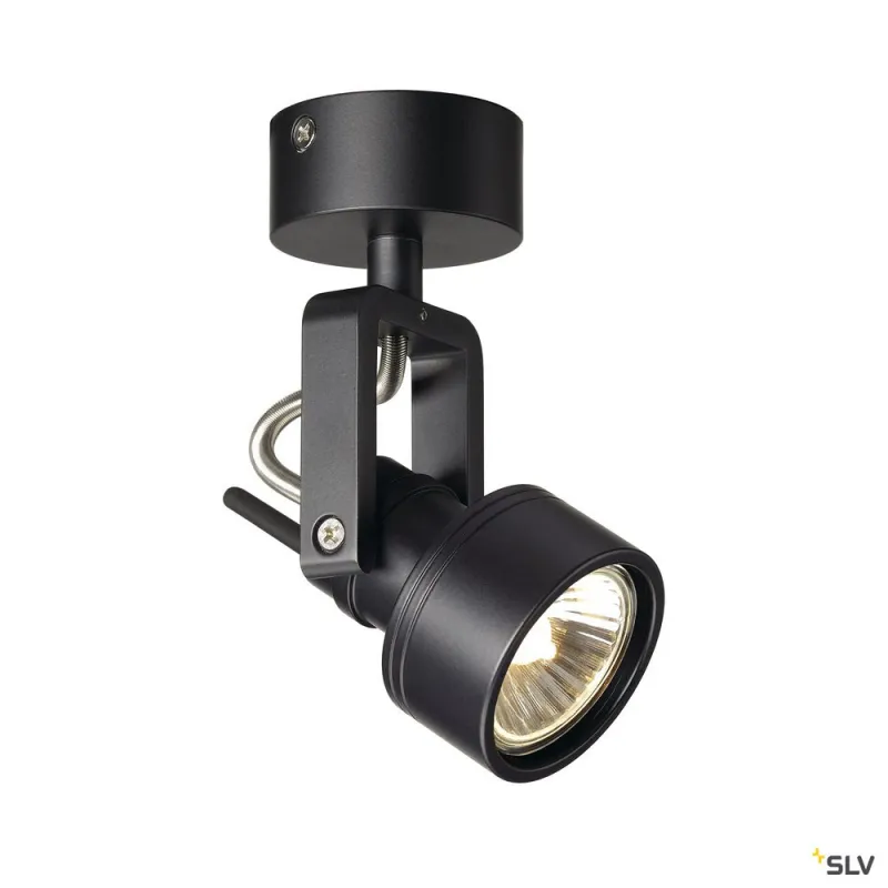 INDA, applique et plafonnier intérieur, noir, GU10/QPAR51, 50W max