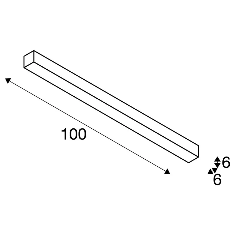 Q-LINE®, plafonnier intérieur, 1m, noir, LED, 46W, 3000K, variable