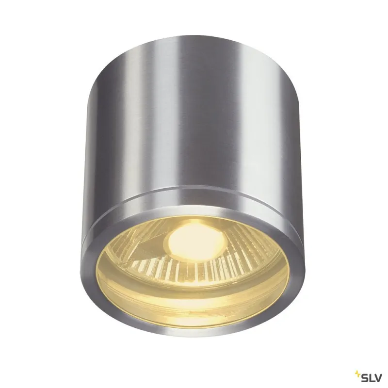 ROX, plafonnier extérieur, alu brossé, GU10/QPAR111, 50W max, IP44