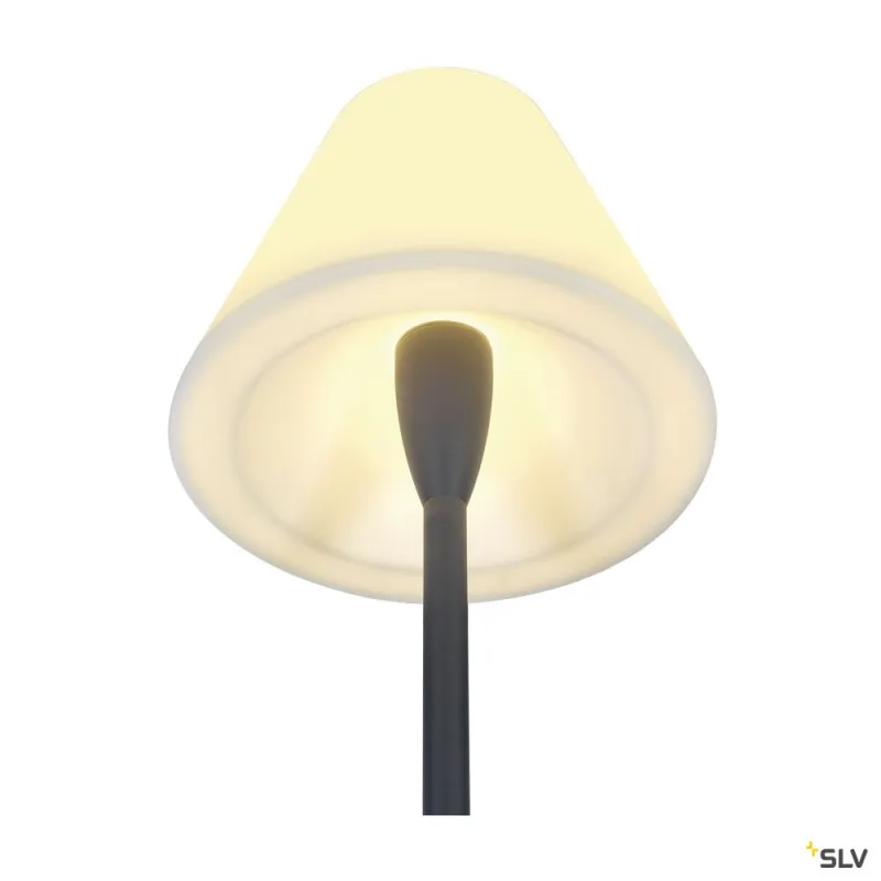 ADEGAN, lampadaire extérieur, anthracite/blanc, E27, 24W max, IP54