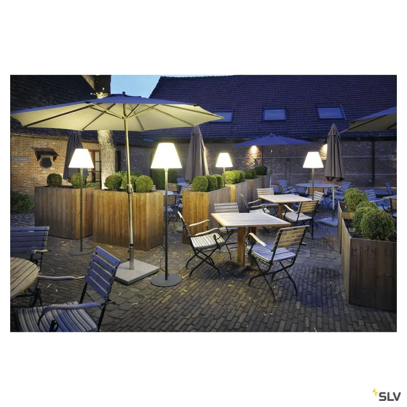 ADEGAN, lampadaire extérieur, anthracite/blanc, E27, 24W max, IP54