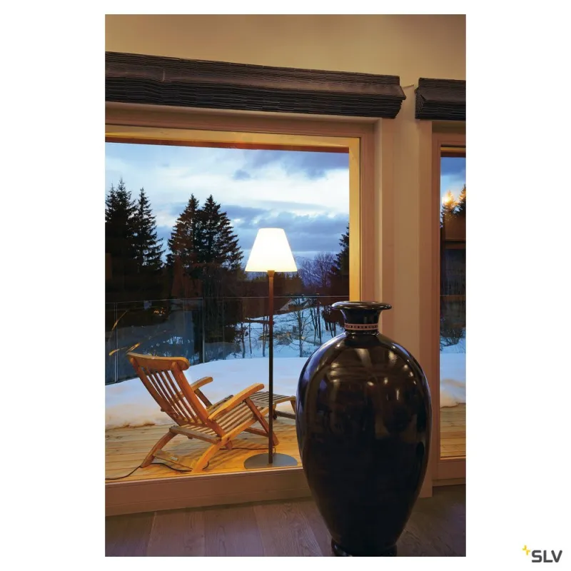 ADEGAN, lampadaire extérieur, anthracite/blanc, E27, 24W max, IP54
