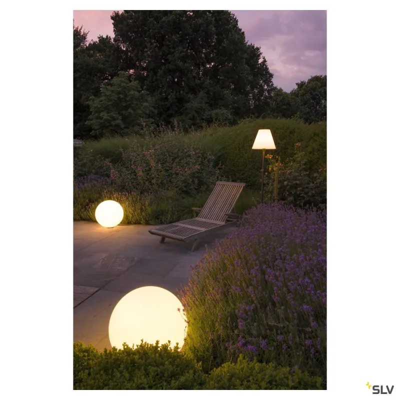 ADEGAN, lampadaire extérieur, anthracite/blanc, E27, 24W max, IP54