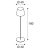 ADEGAN, lampadaire extérieur, anthracite/blanc, E27, 24W max, IP54