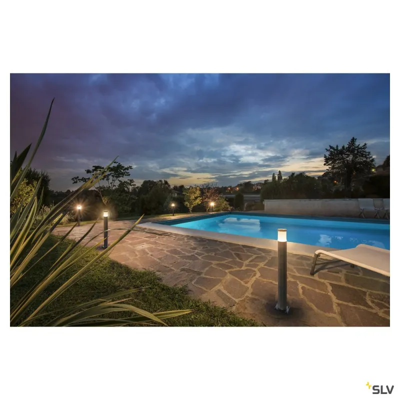 TRUST 60, borne extérieure, inox, LED, 8,6W, 3000K, IP55, inox 316