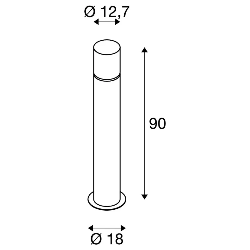 ROX ACRYL 90, borne extérieure, inox, E27, 20W max, IP44, inox 304