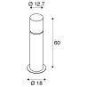 ROX ACRYL 60, borne extérieure, inox, E27, 20W max, IP44, inox 304