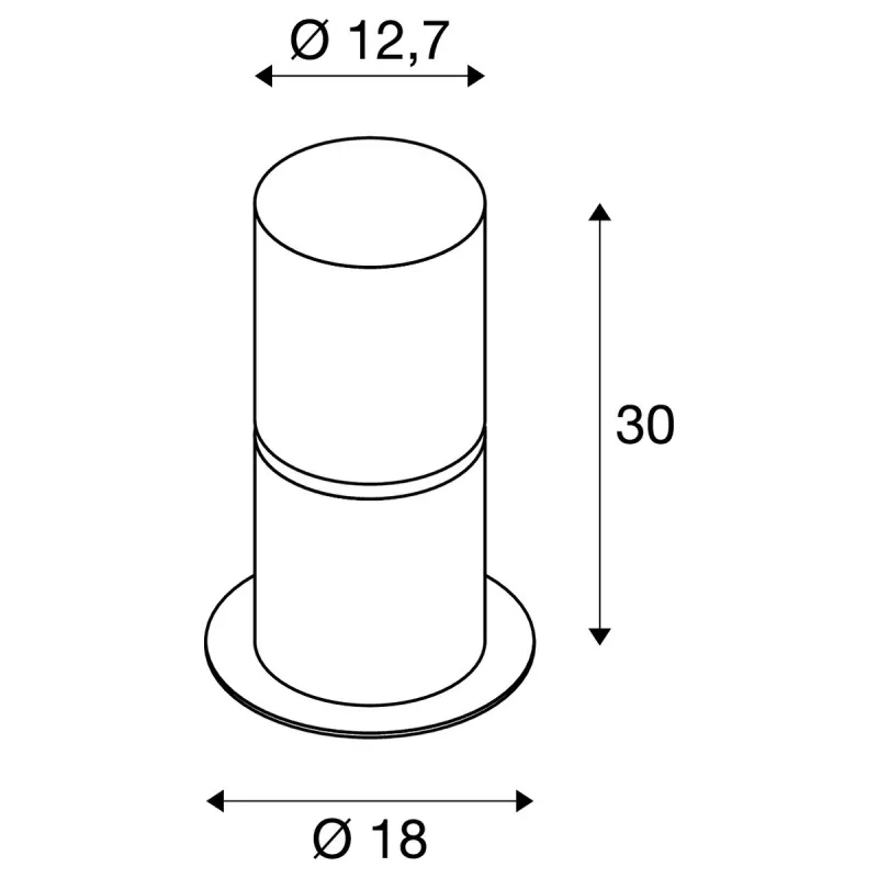 ROX ACRYL 30, borne extérieure, inox, E27, 20W max, IP44, inox 304