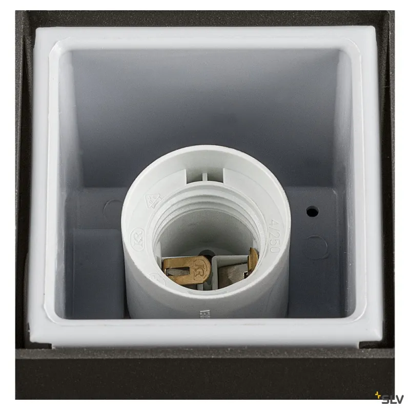 GRAFIT 90, borne extérieure, carré, anthracite, E27, 11W max, IP44
