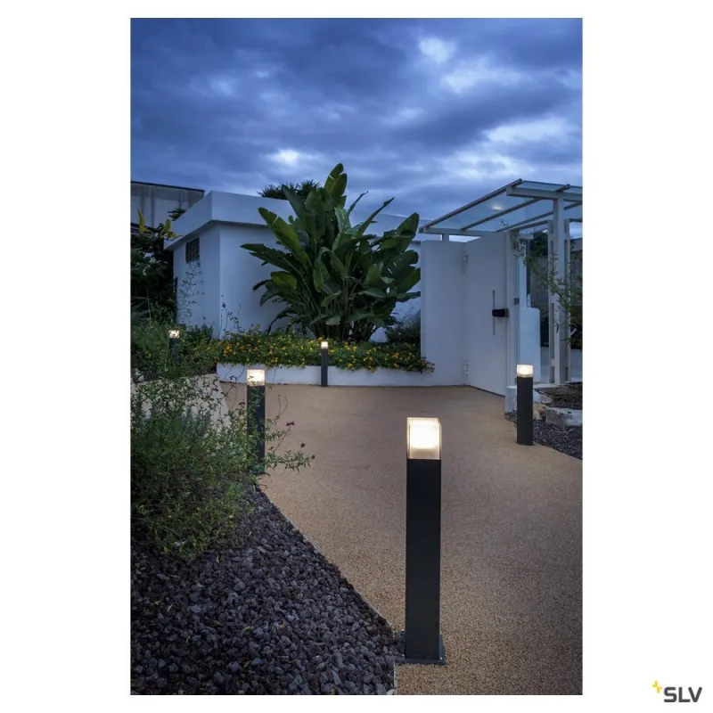 GRAFIT 60, borne extérieure, carré, anthracite, E27, 11W max, IP44