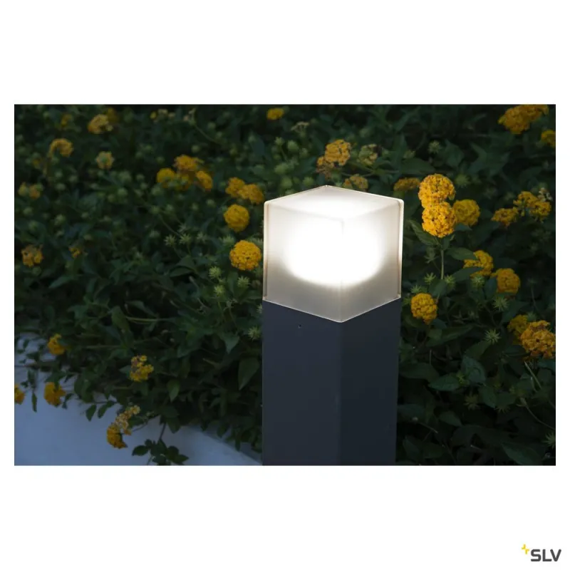 GRAFIT 60, borne extérieure, carré, anthracite, E27, 11W max, IP44