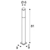 BIG NAILS 80, borne extérieure, inox, E27, 15W max, IP44, inox 304