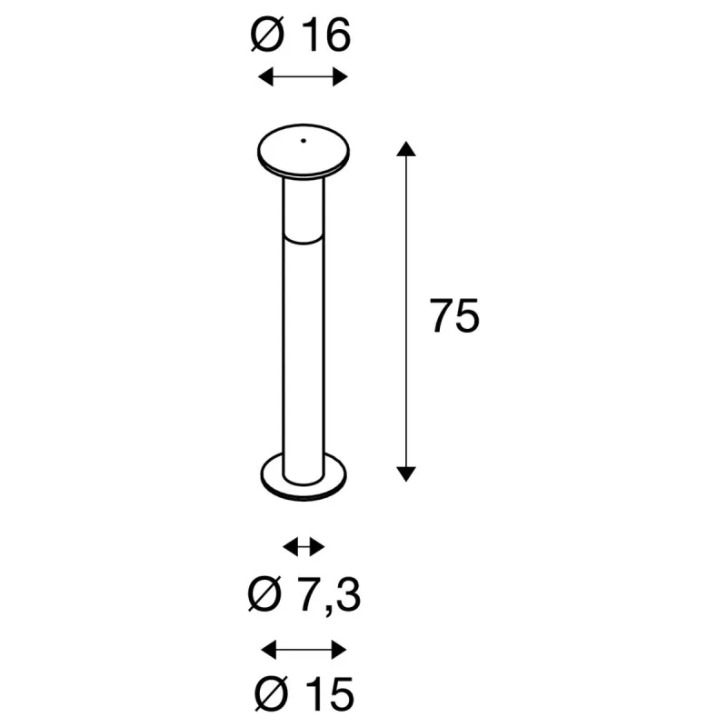 ALPA MUSHROOM 75, borne extérieure, anthracite, E27, 24W max, IP55