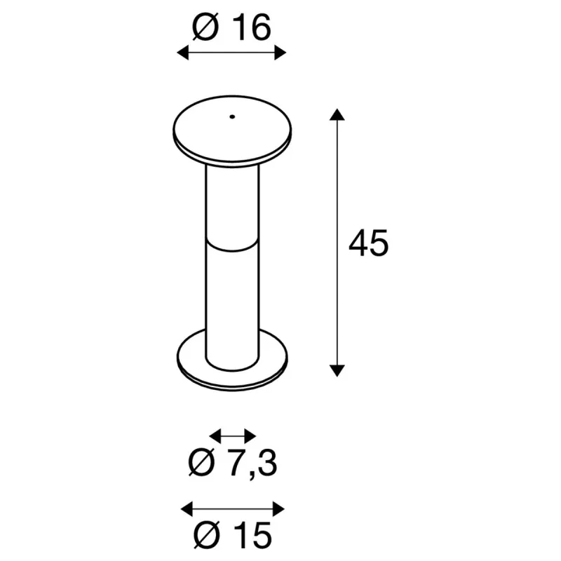ALPA MUSHROOM 45, borne extérieure, anthracite, E27, 24W max, IP55