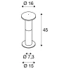 ALPA MUSHROOM 45, borne extérieure, anthracite, E27, 24W max, IP55