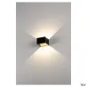 LOGS IN, applique intérieure, carré, noir/laiton, LED, 6,9W, 3000K