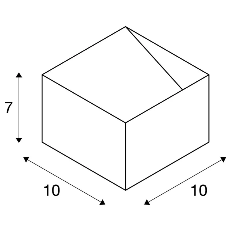 LOGS IN, applique intérieure, carré, noir/laiton, LED, 6,9W, 3000K