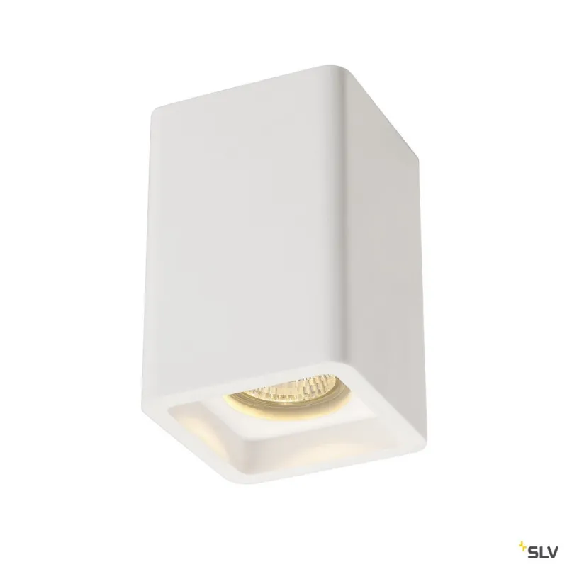 PLASTRA, plafonnier intérieur, blanc, GU10/QPAR51, 35W max, plâtre