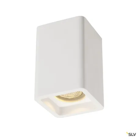 PLASTRA, plafonnier intérieur, blanc, GU10/QPAR51, 35W max, plâtre