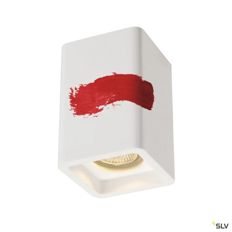PLASTRA, plafonnier intérieur, blanc, GU10/QPAR51, 35W max, plâtre