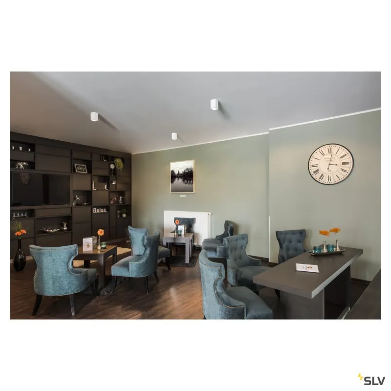 PLASTRA, plafonnier intérieur, blanc, GU10/QPAR51, 35W max, plâtre
