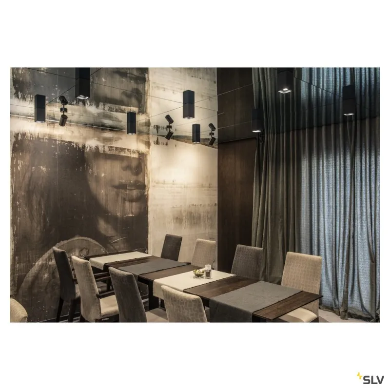 PLASTRA, plafonnier intérieur, blanc, GU10/QPAR51, 35W max, plâtre