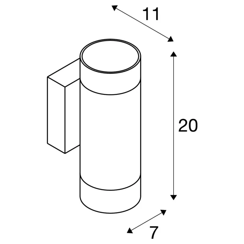 ASTINA UP/DOWN, applique intérieure, noir, GU10/QPAR51, 2x 10W max