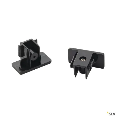 Embouts, pour rail 1 allumage en saillie, intérieur, noir, 2 pièces