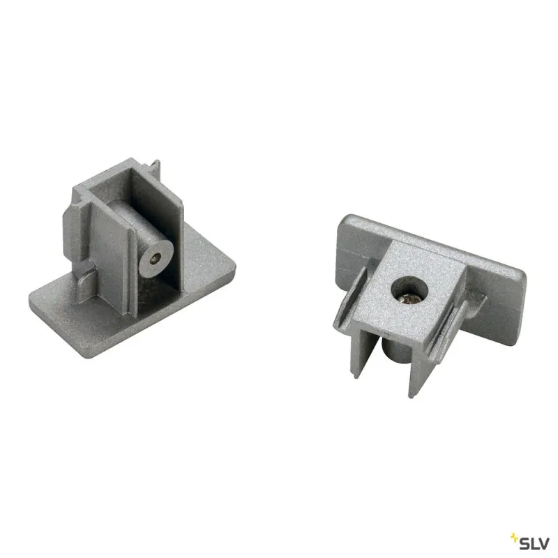 Embouts, pour rail 1 allumage en saillie, intérieur, gris, 2 pièces