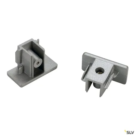 Embouts, pour rail 1 allumage en saillie, intérieur, gris, 2 pièces