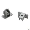 Embouts, pour rail 1 allumage en saillie, intérieur, gris, 2 pièces
