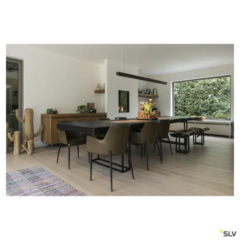 Q-LINE®, suspension intérieure, 2m, noir, LED, 93W, 3000K, variable