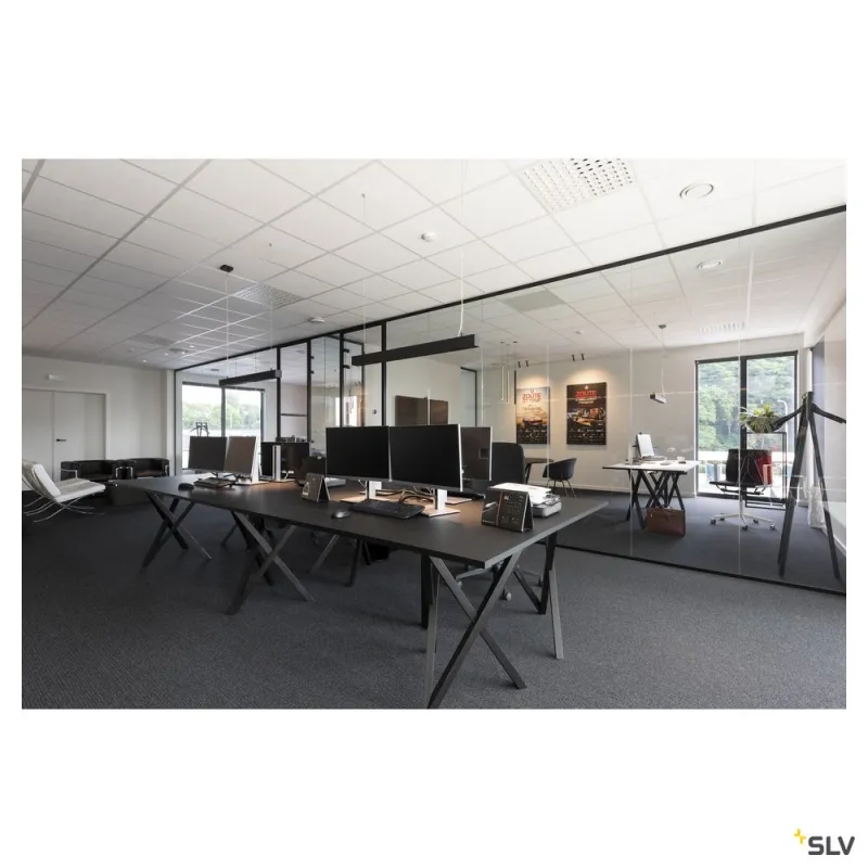 Q-LINE®, suspension intérieure, 1m, noir, LED, 46W, 3000K, variable