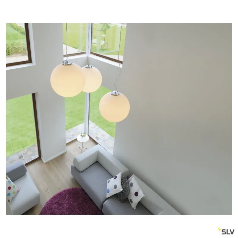 ROTOBALL 50, suspension intérieure, blanc/gris argent, E27, 24W max