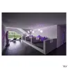 ROTOBALL 40, suspension intérieure, blanc/gris argent, E27, 24W max