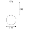 ROTOBALL 25, suspension intérieure, blanc/gris argent, E27, 24W max