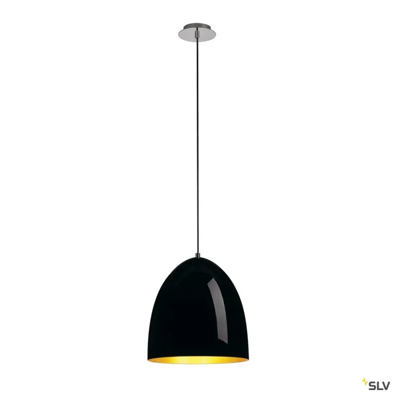 PARA CONE 30, suspension intérieure, Ø 30 cm, noir/or, E27, 60W max
