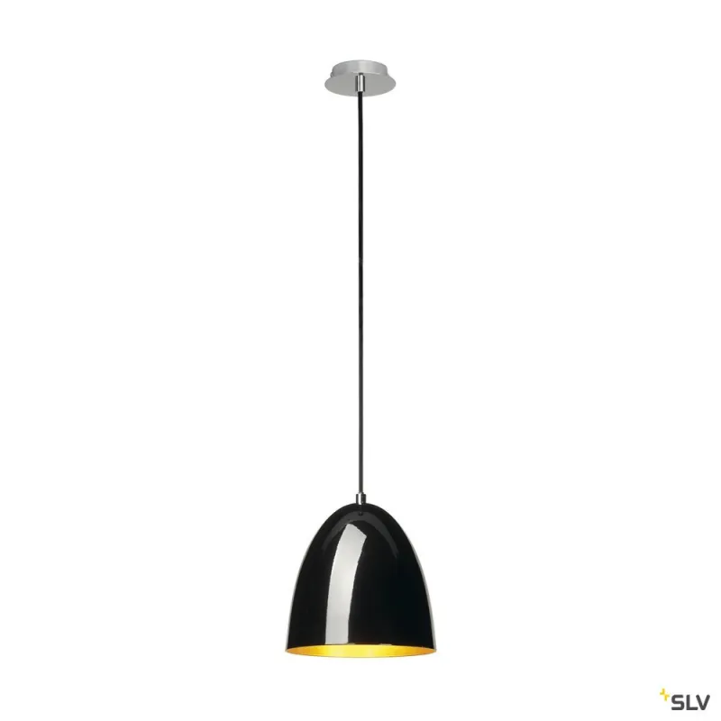 PARA CONE 20, suspension intérieure, Ø 20 cm, noir/or, E27, 60W max