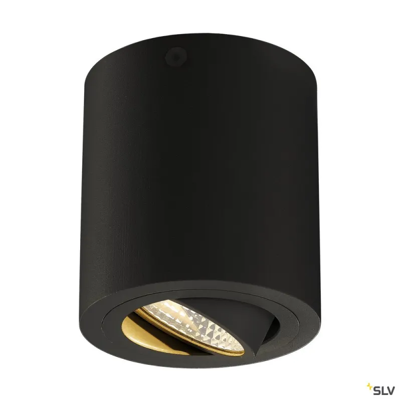 TRILEDO, plafonnier intérieur, simple, rond, noir, LED, 8,1W, 3000K