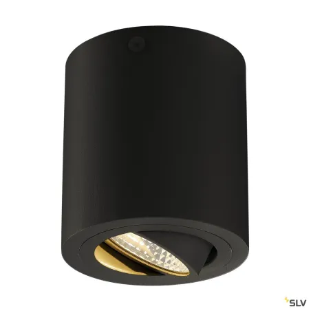 TRILEDO, plafonnier intérieur, simple, rond, noir, LED, 8,1W, 3000K