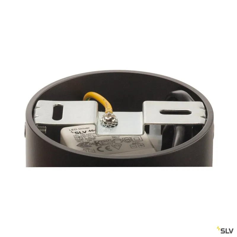 TRILEDO, plafonnier intérieur, simple, rond, noir, LED, 8,1W, 3000K