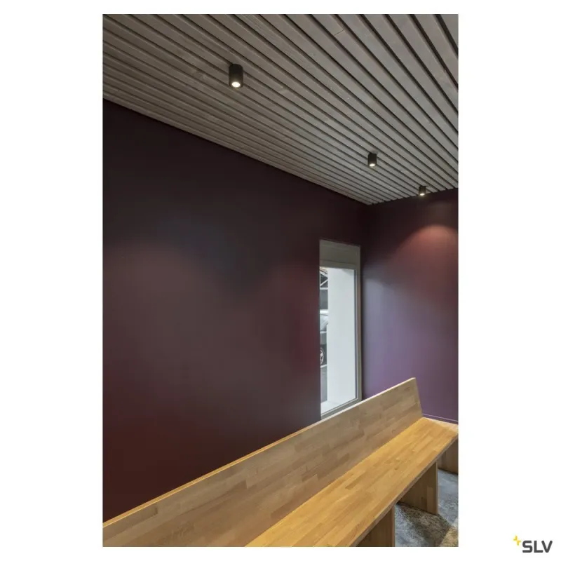 TRILEDO, plafonnier intérieur, simple, rond, noir, LED, 8,1W, 3000K