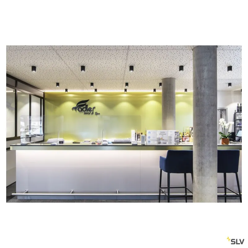 TRILEDO, plafonnier intérieur, simple, rond, noir, LED, 8,1W, 3000K