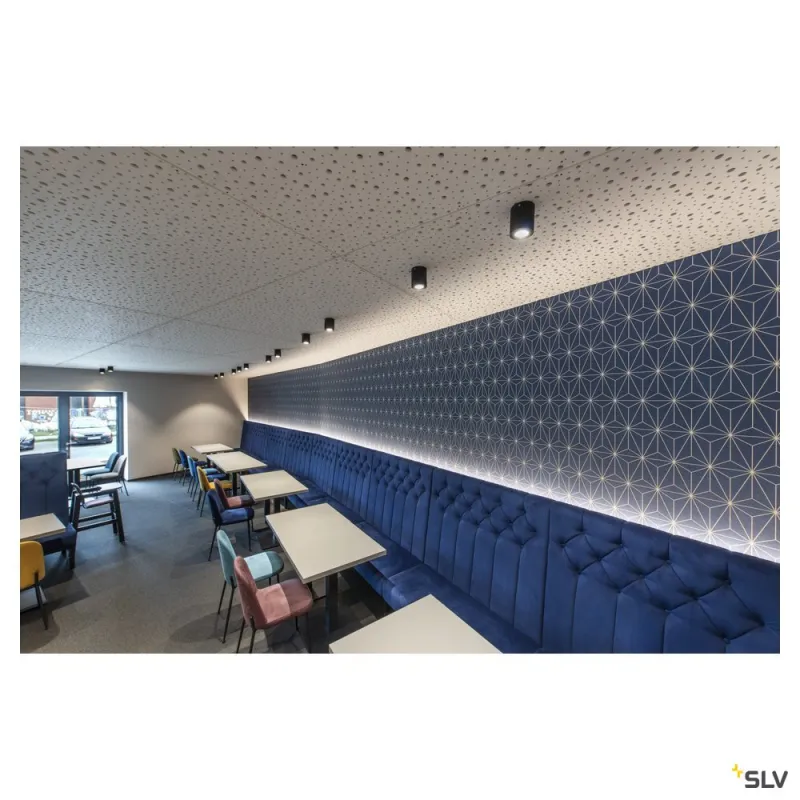 TRILEDO, plafonnier intérieur, simple, rond, noir, LED, 8,1W, 3000K